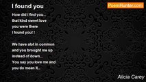 Alicia Carey - I found you