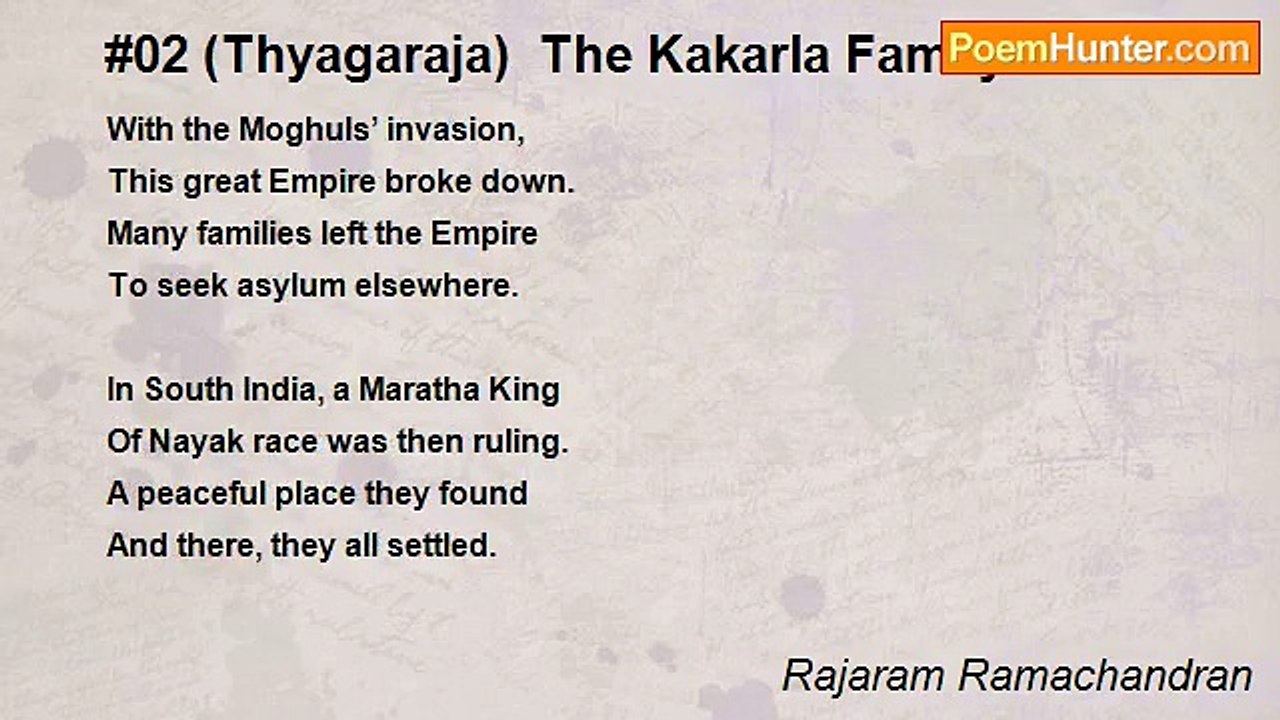 Rajaram Ramachandran - #02 (Thyagaraja)  The Ka...