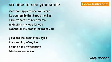 vijay menon - so nice to see you smile