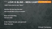 Dónall Dempsey - ' ' '  LOVE IS BLIND – MEIN KAMPF!