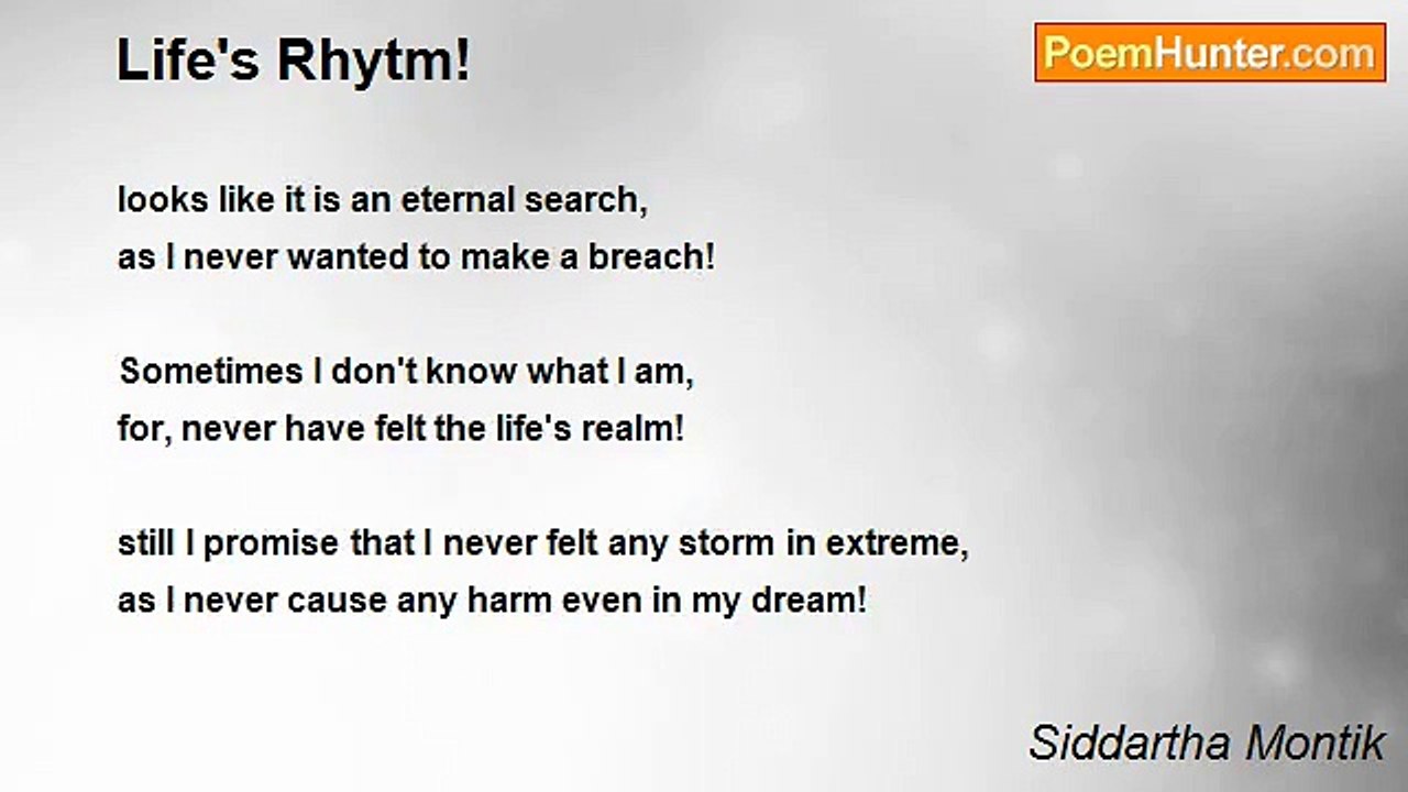 Siddartha Montik - Life's Rhytm!