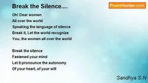 Sandhya S.N - Break the Silence....