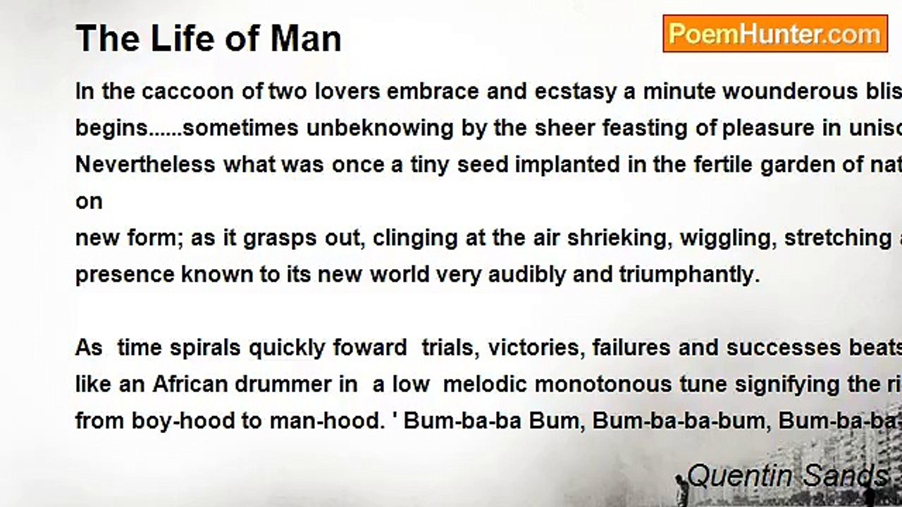 Quentin Sands - The Life of Man