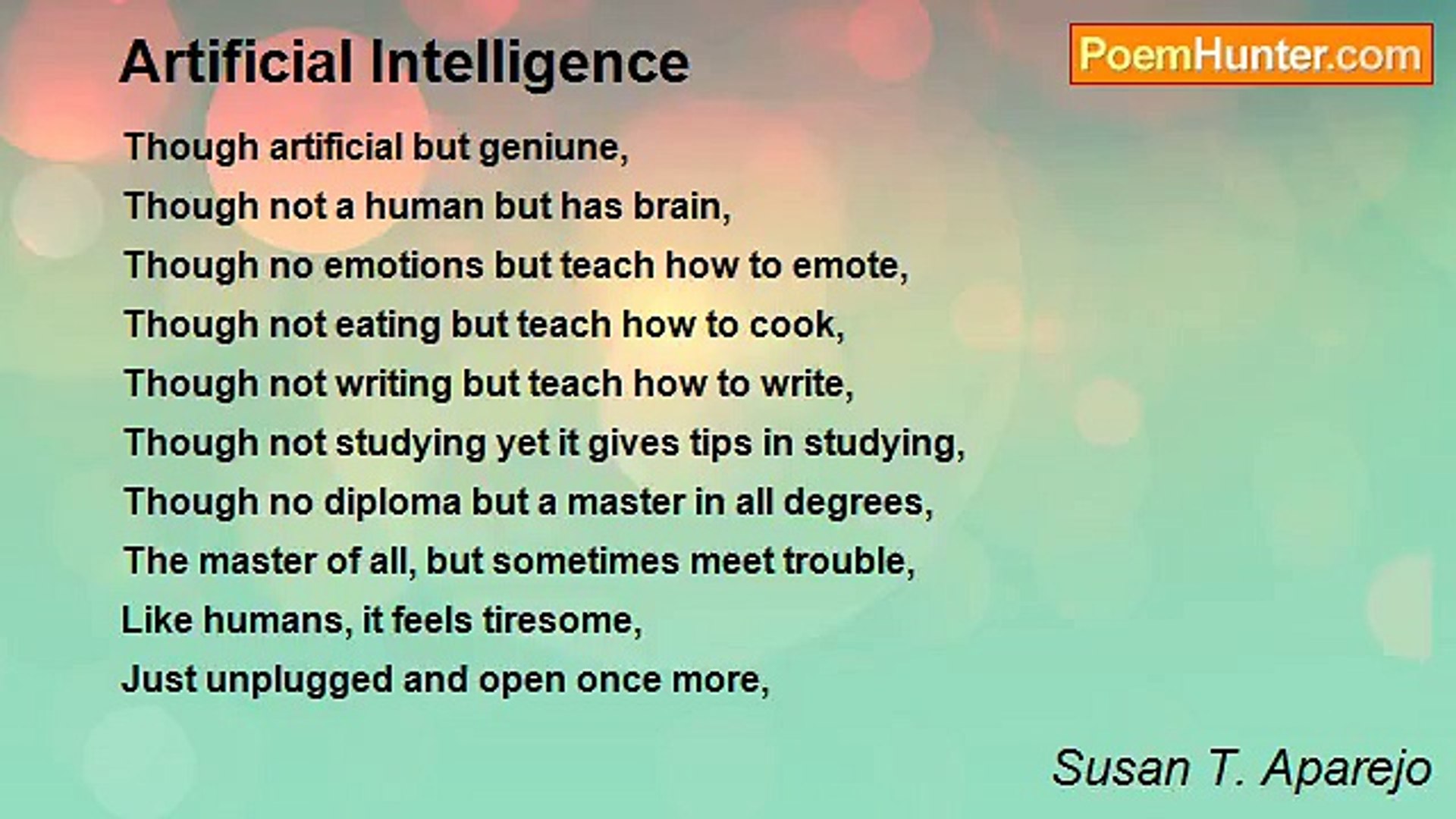 Susan T. Aparejo - Artificial Intelligence