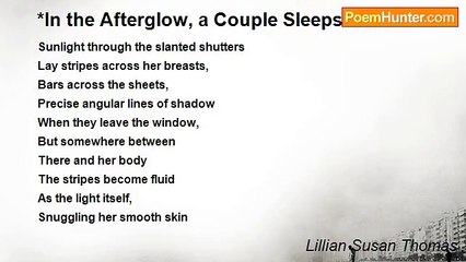 Lillian Susan Thomas - *In the Afterglow, a Couple Sleeps