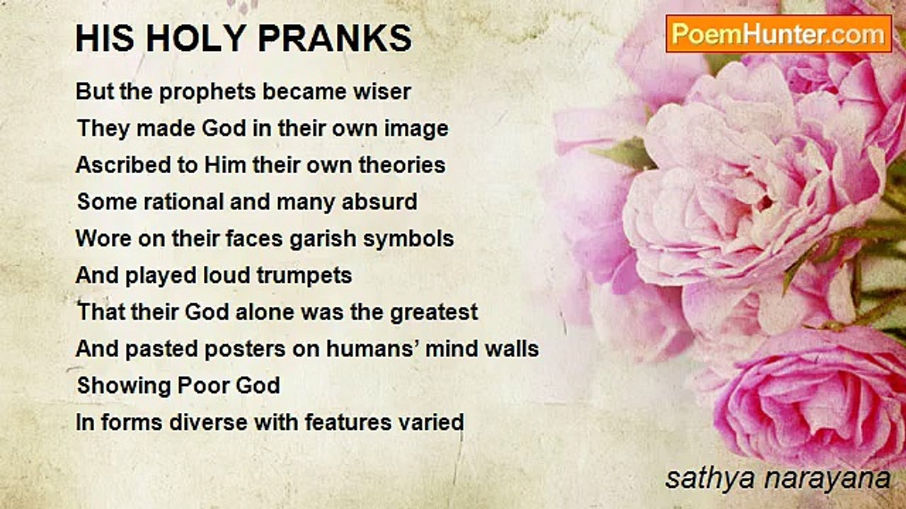 sathya narayana - HIS HOLY PRANKS