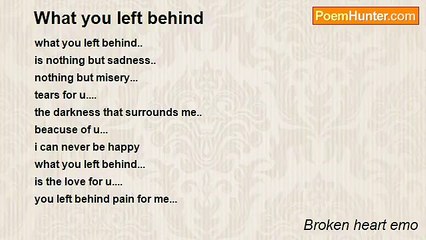 Broken heart emo - What you left behind