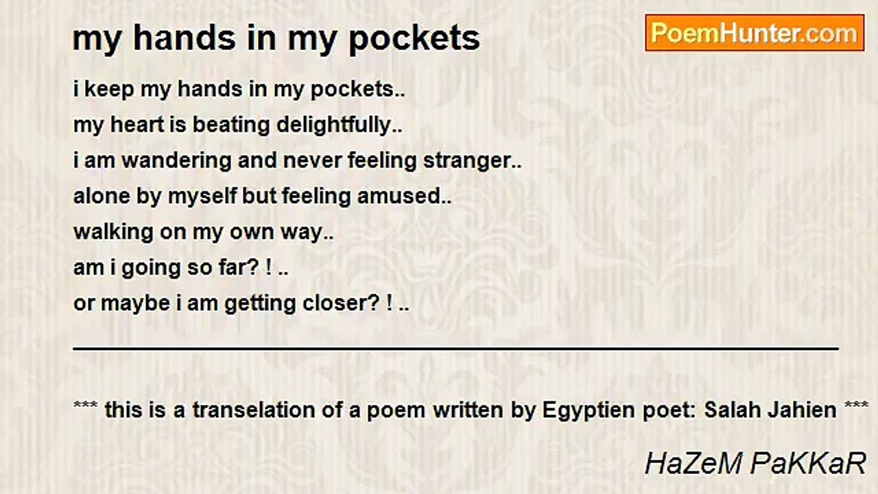 HaZeM PaKKaR - my hands in my pockets