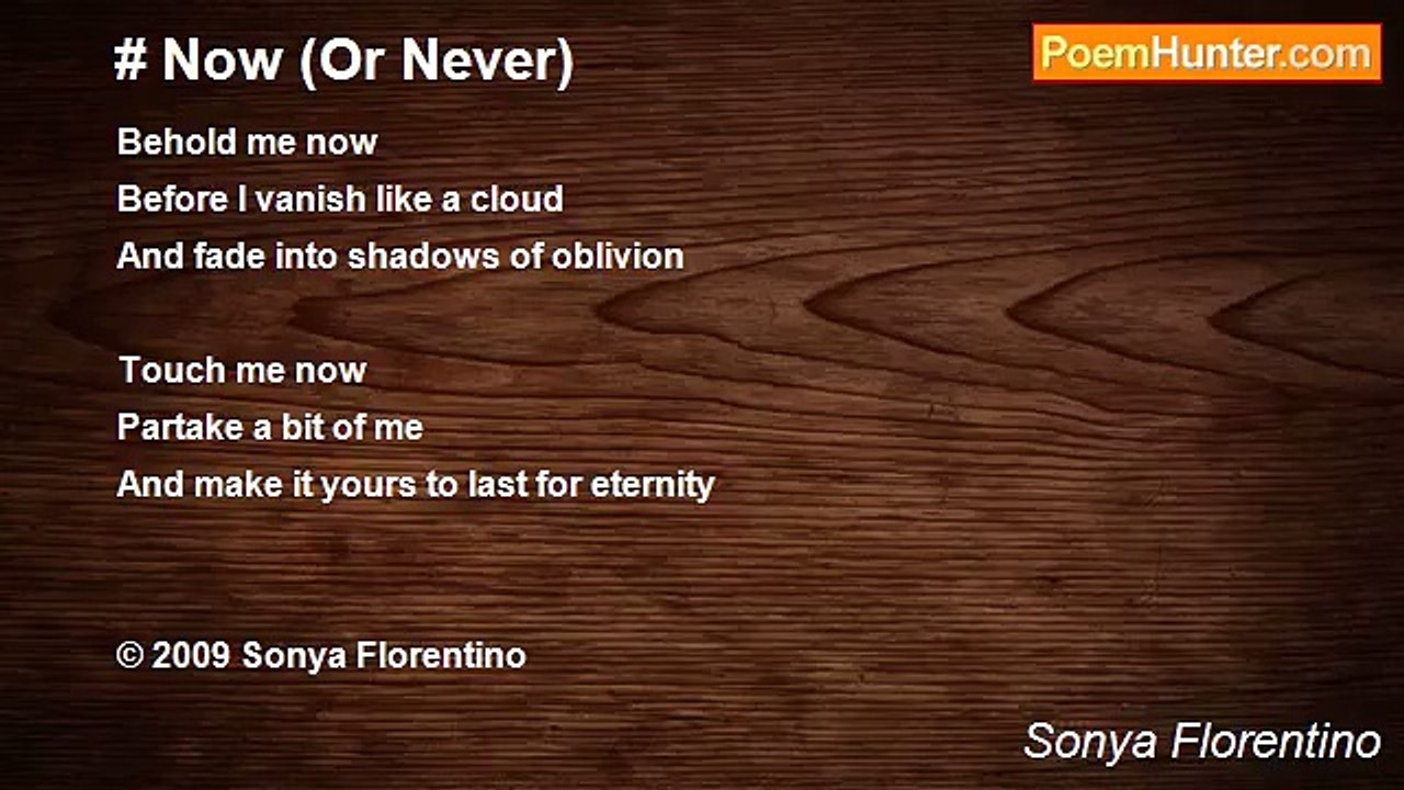 Sonya Florentino - # Now (Or Never)