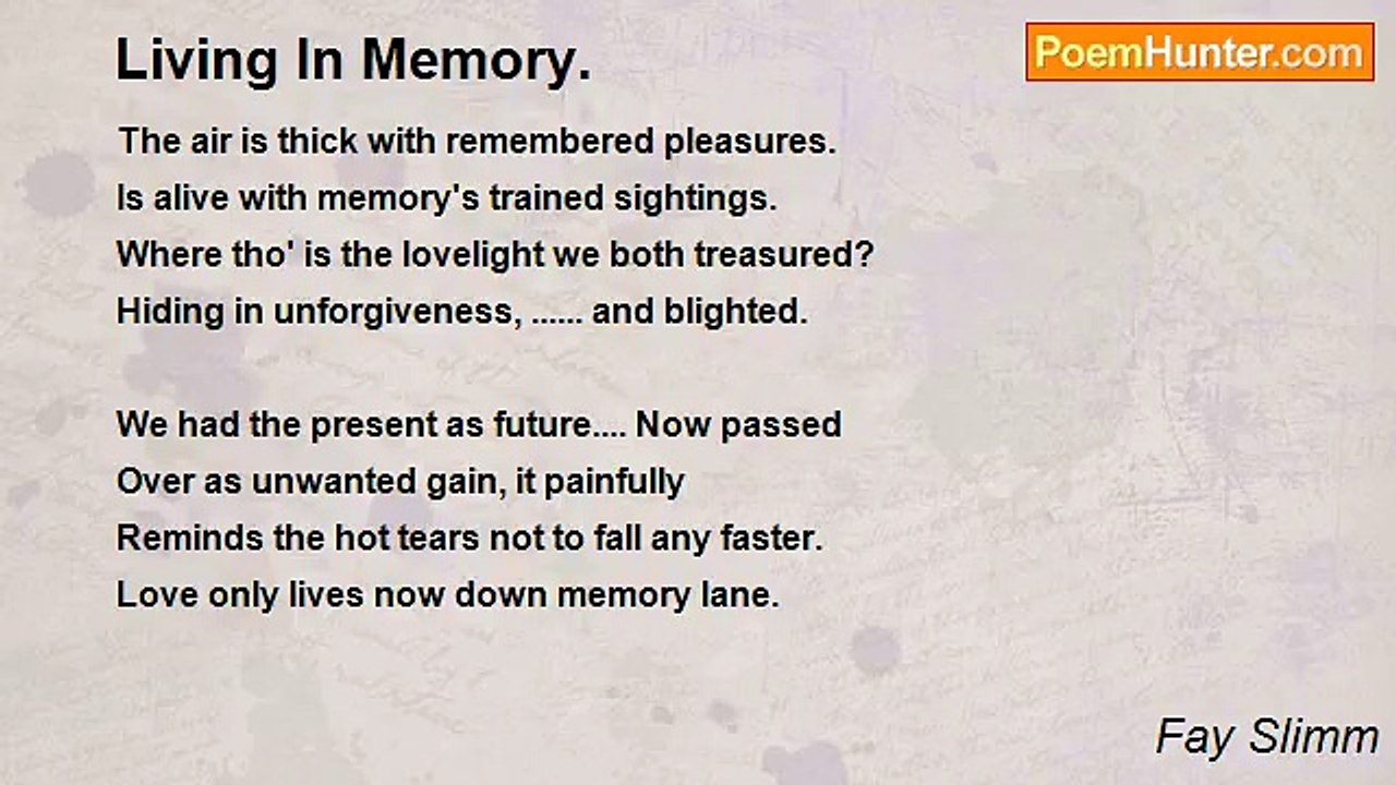 Fay Slimm - Living In Memory.