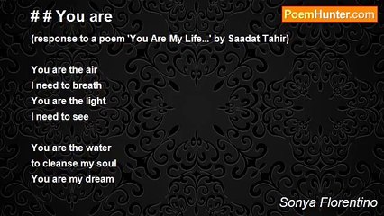 Sonya Florentino - # # You are