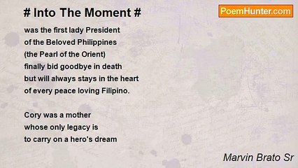 Marvin Brato Sr - # Into The Moment #