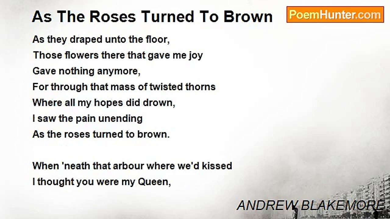 ANDREW BLAKEMORE - As The Roses Turned To Brown