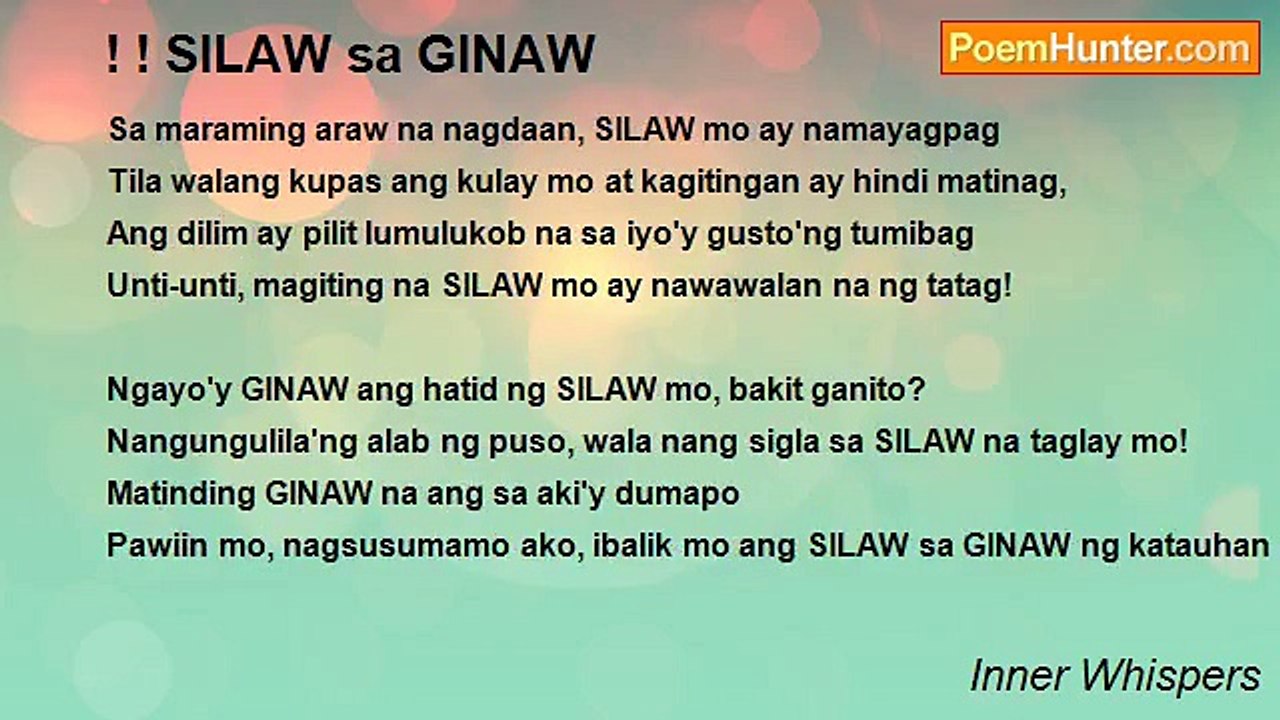 Inner Whispers - ! ! SILAW sa GINAW