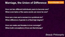 Beauty Philosophy - Marriage, the Union of Difference