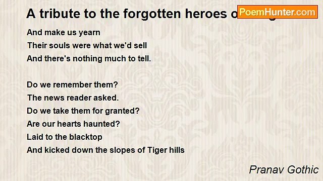 Pranav Gothic - A tribute to the forgotten heroes of Kargil