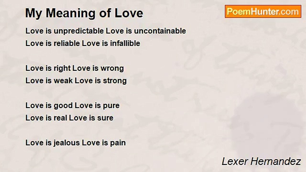 Lexer Hernandez - My Meaning of Love