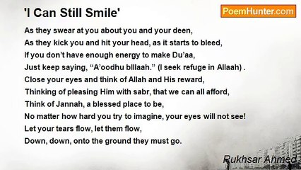 Rukhsar Ahmed - 'I Can Still Smile'