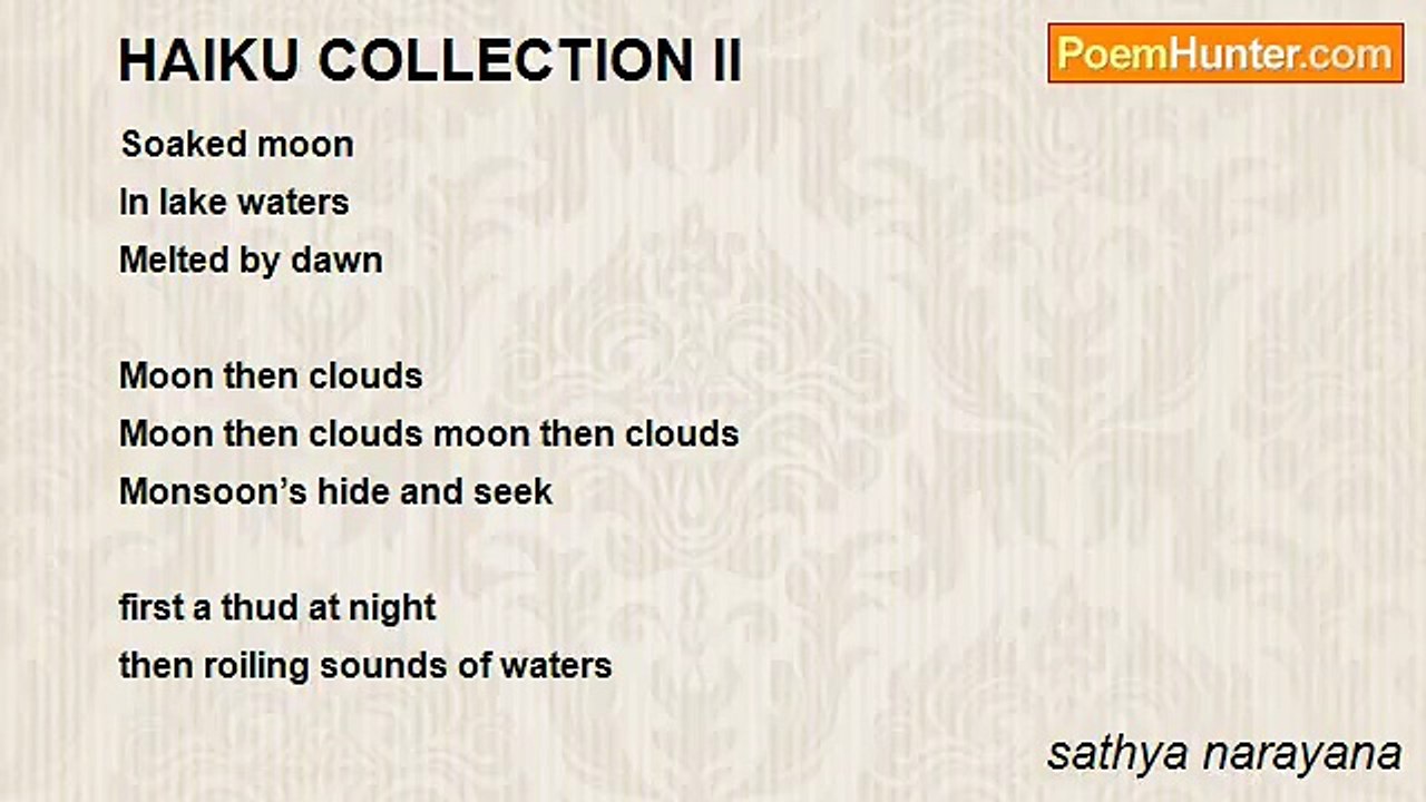 sathya narayana - HAIKU COLLECTION II