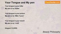 Beauty Philosophy - Your Tongue and My pen