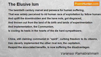 Varanasi Ramabrahmam - The Elusive Ism