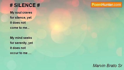 Marvin Brato Sr - # SILENCE #