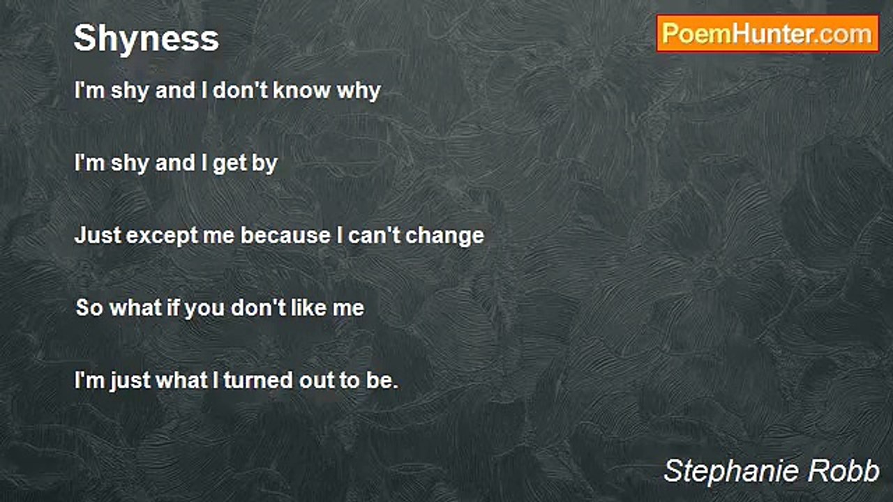 Stephanie Robb - Shyness