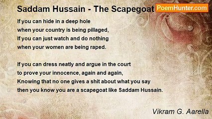 Vikram G. Aarella - Saddam Hussain - The Scapegoat