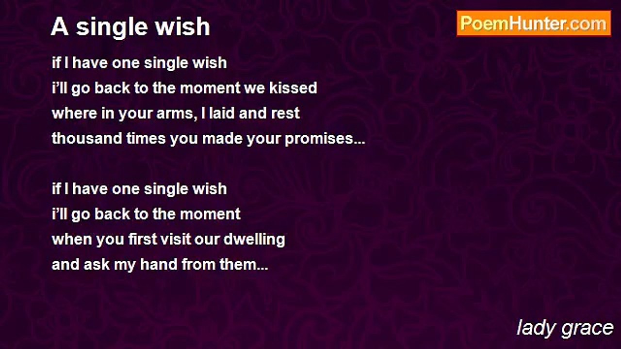 lady grace - A single wish