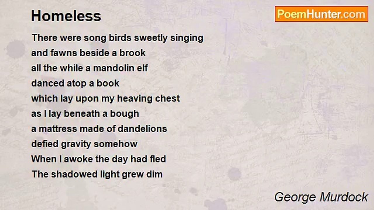 George Murdock - Homeless