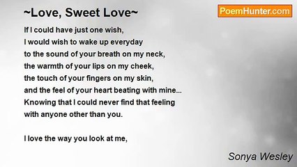 Sonya Wesley - ~Love, Sweet Love~