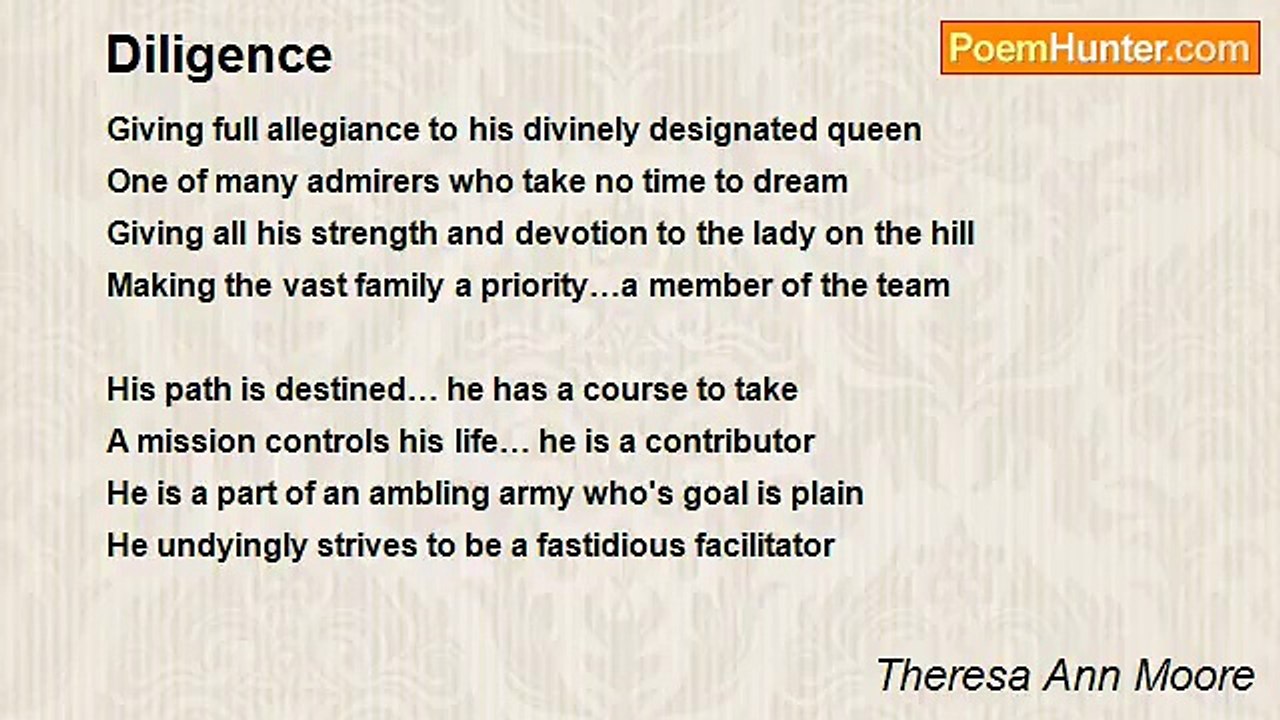 Theresa Ann Moore - Diligence