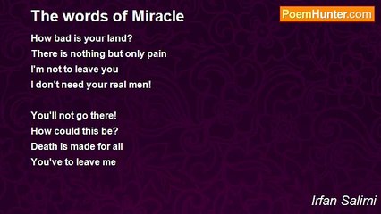 Irfan Salimi - The words of Miracle