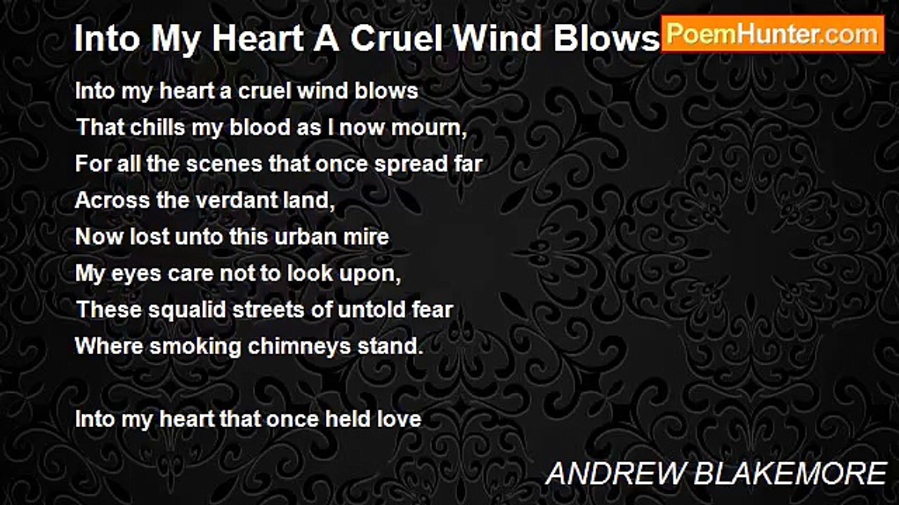 ANDREW BLAKEMORE - Into My Heart A Cruel Wind Blows