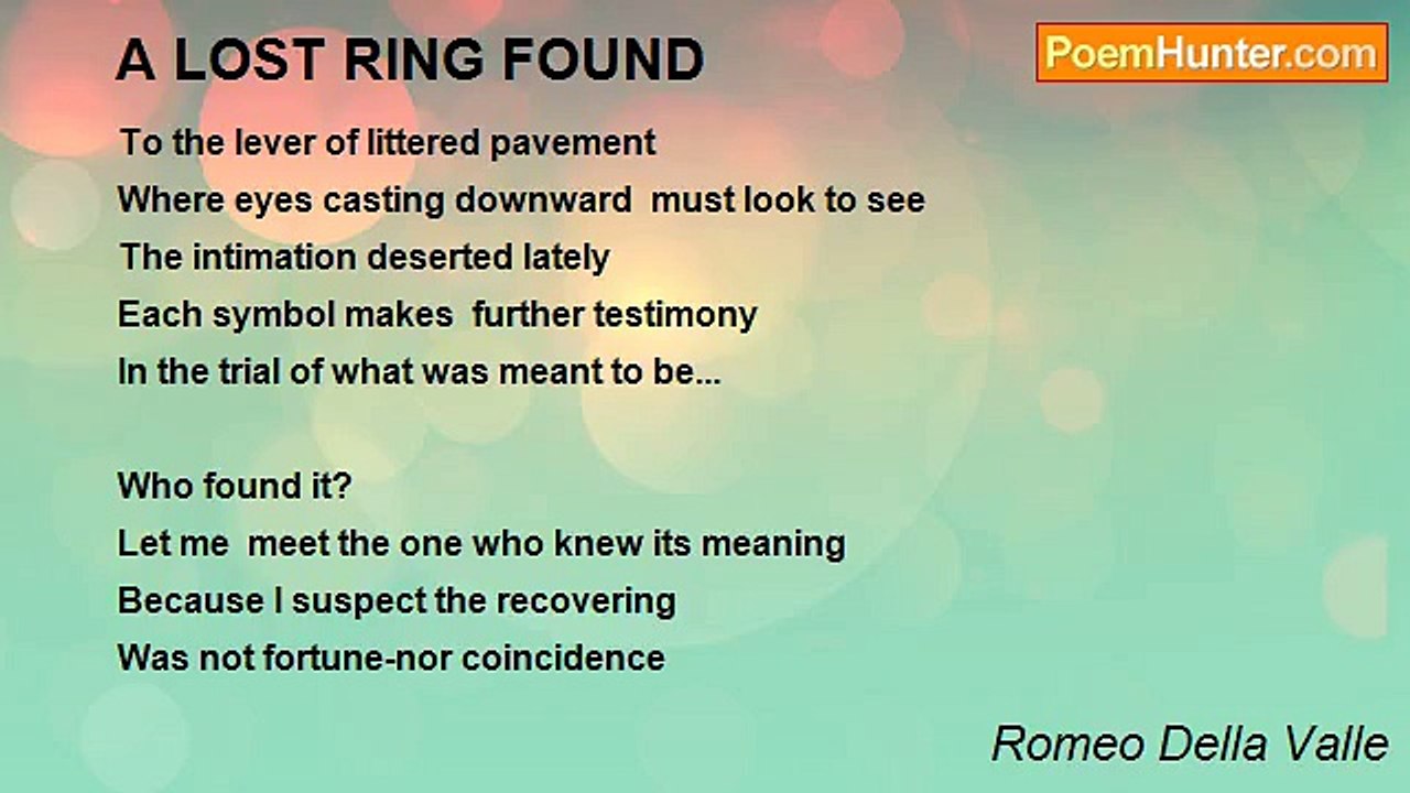 Romeo Della Valle - A LOST RING FOUND