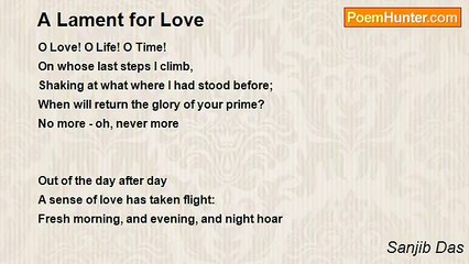Sanjib Das - A Lament for Love