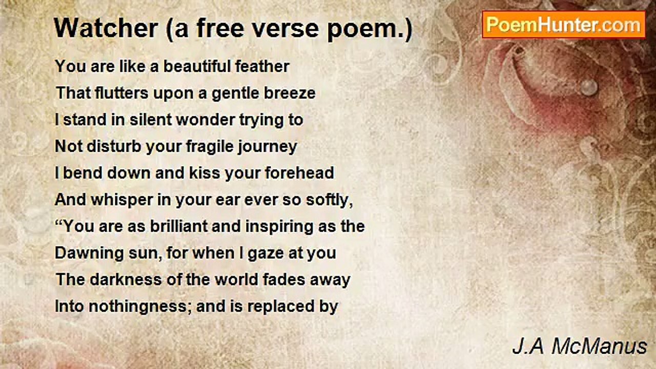 J.A McManus - Watcher (a free verse poem.)