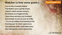 J.A McManus - Watcher (a free verse poem.)
