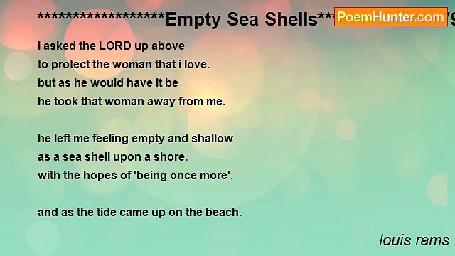louis rams - ******************Empty Sea Shells*************9/8/79