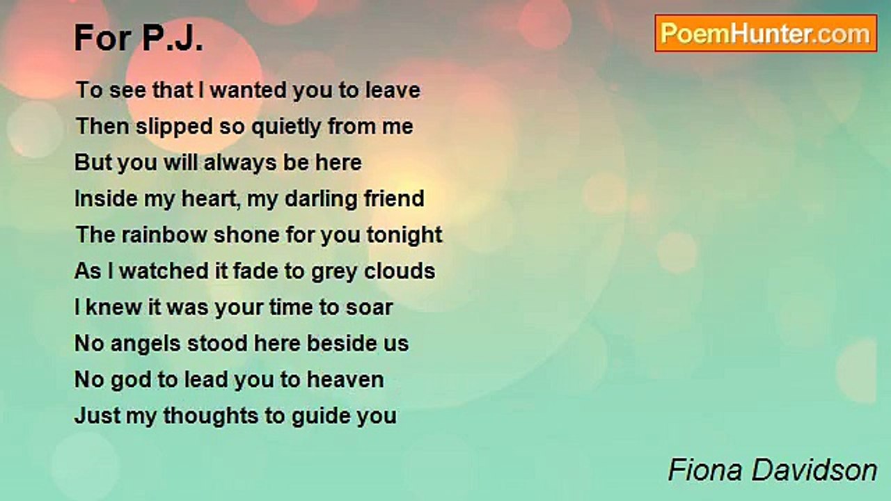 Fiona Davidson - For P.J.