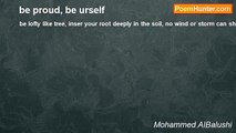 Mohammed AlBalushi - be proud, be urself