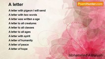 Mohammed AlBalushi - A letter