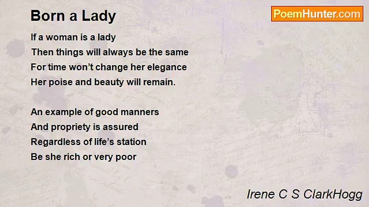 Irene C S ClarkHogg - Born a Lady