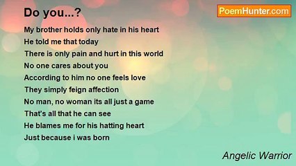 Angelic Warrior - Do you...?