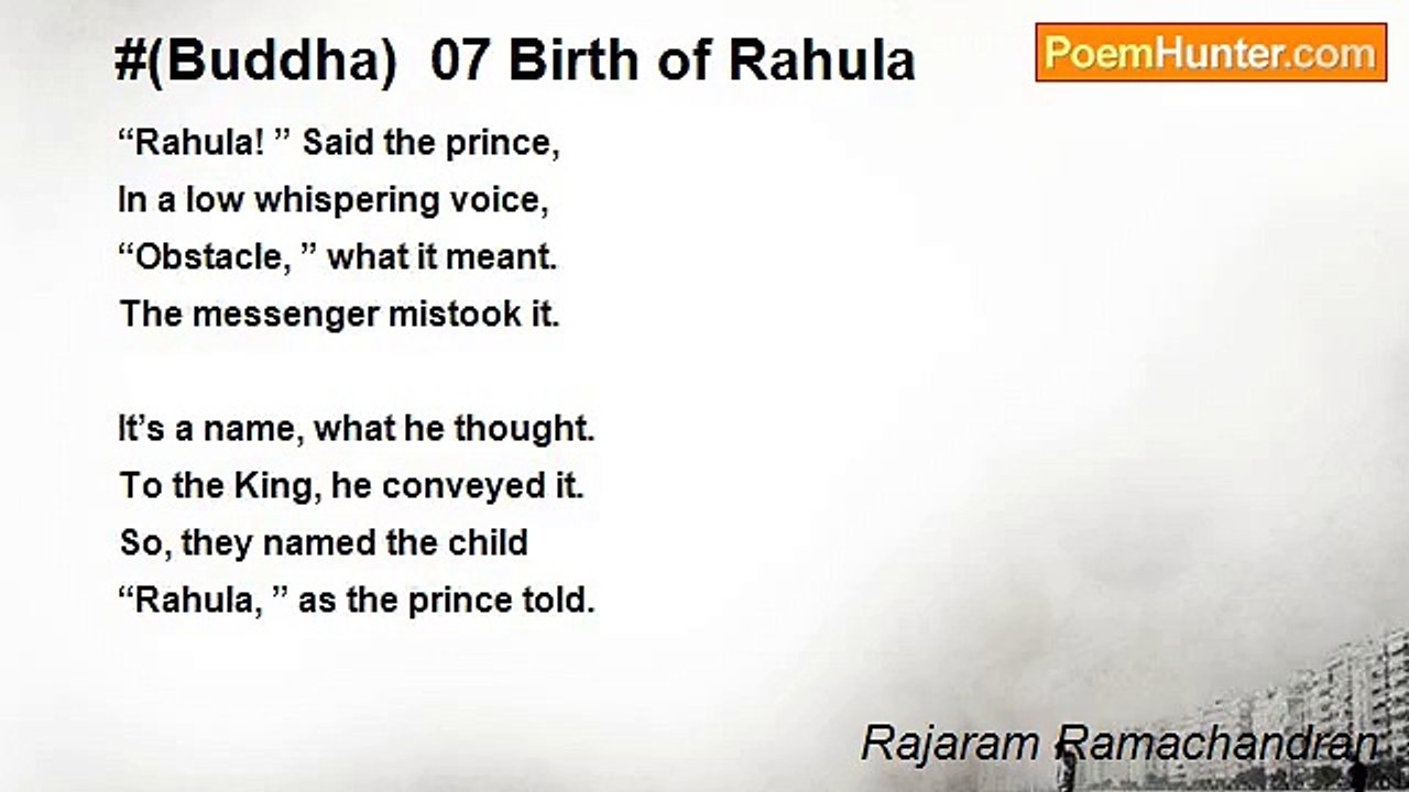 Rajaram Ramachandran - #(Buddha)  07 Birth of Rahula