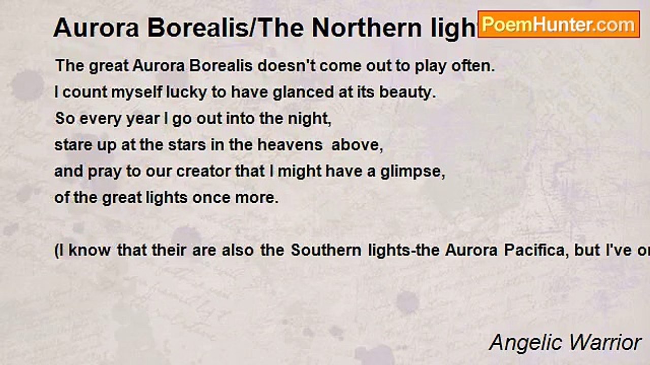 Angelic Warrior - Aurora Borealis/The Northern lights