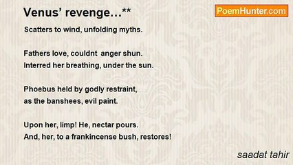 saadat tahir - Venus’ revenge…**