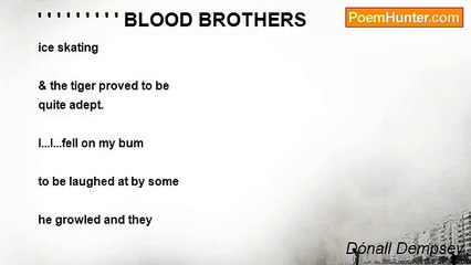 Dónall Dempsey - ' ' ' ' ' ' ' ' ' BLOOD BROTHERS