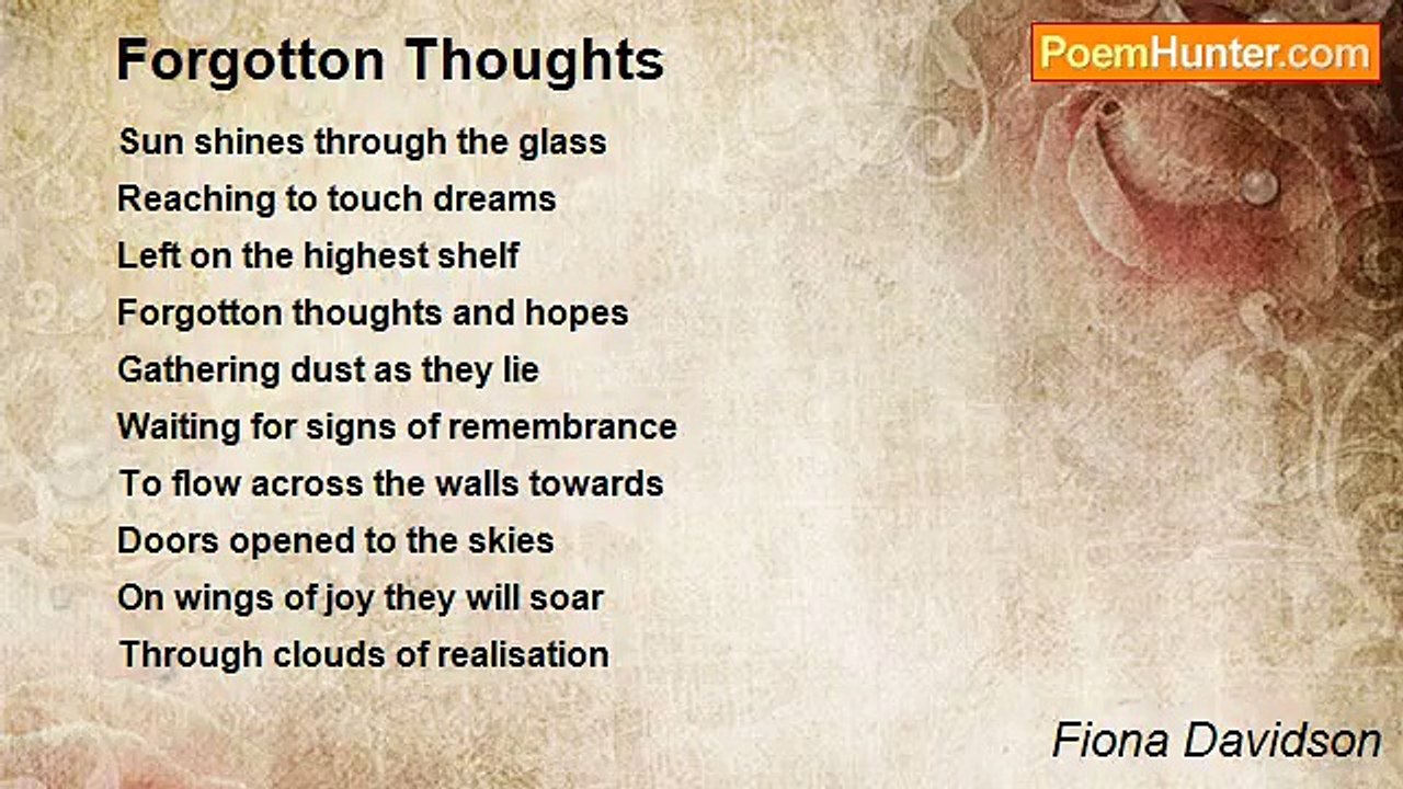Fiona Davidson - Forgotton Thoughts
