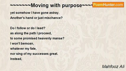 Mahfooz Ali - ~~~~~~~Moving with purpose~~~~~~~~~~